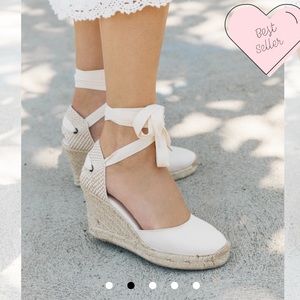 Soludos Espadrille Pink Tall Wedge Wrap Up
